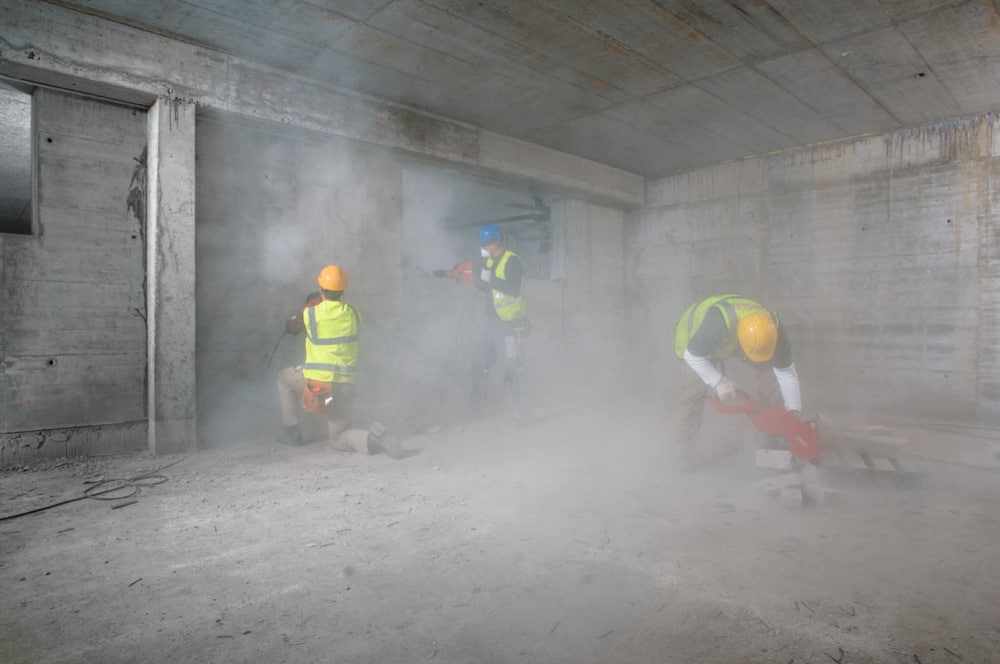 Exposition à la poussière sur un chantier de construction