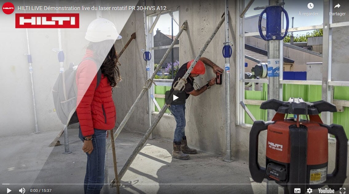 Capture du Hilti Live sur le PR 30-HVS A12