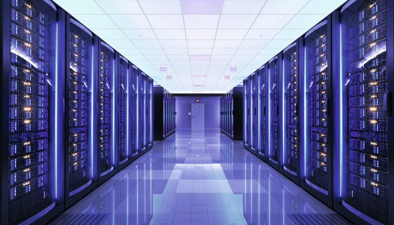 Vue d'intérieur d'un data center