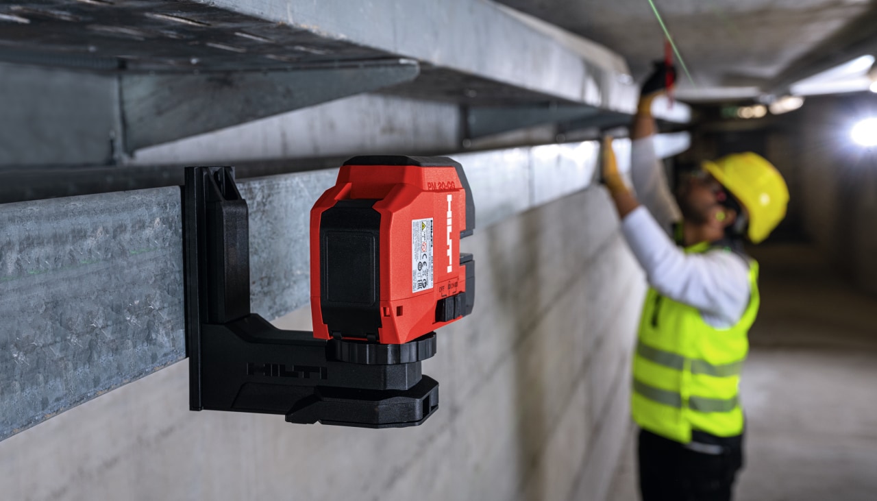 Alignement de rail avec un laser ligne Hiti