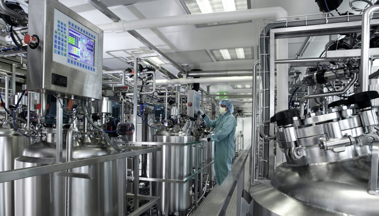 Installations d'une usine pharmaceutiques