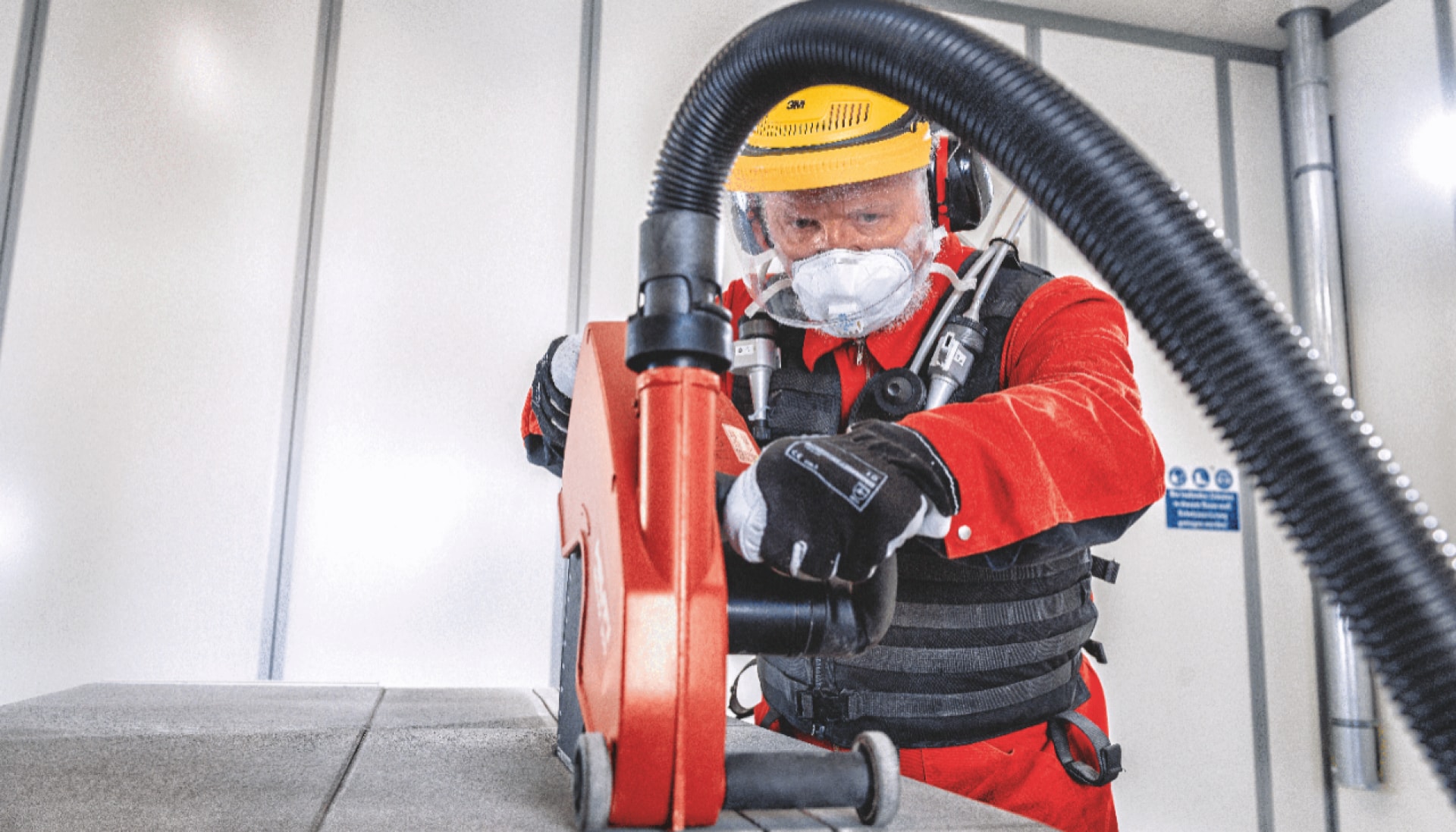 Outils de test de découpe Hilti Dust Expert au Centre de recherche sur la poussière en Allemagne