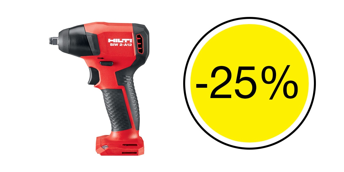 25% de remise sur la boulonneuse SIW 2-A12