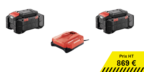 2 batteries 22V + chargeur Nuron