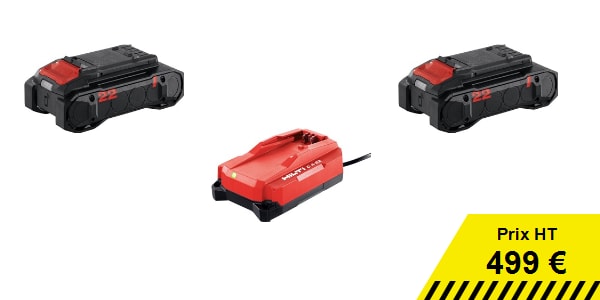 2 batteries 22V + chargeur Nuron