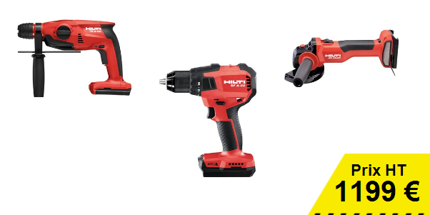 Pack 3 machines équipées 2 batteries + 1 chargeur - 22V Nuron 