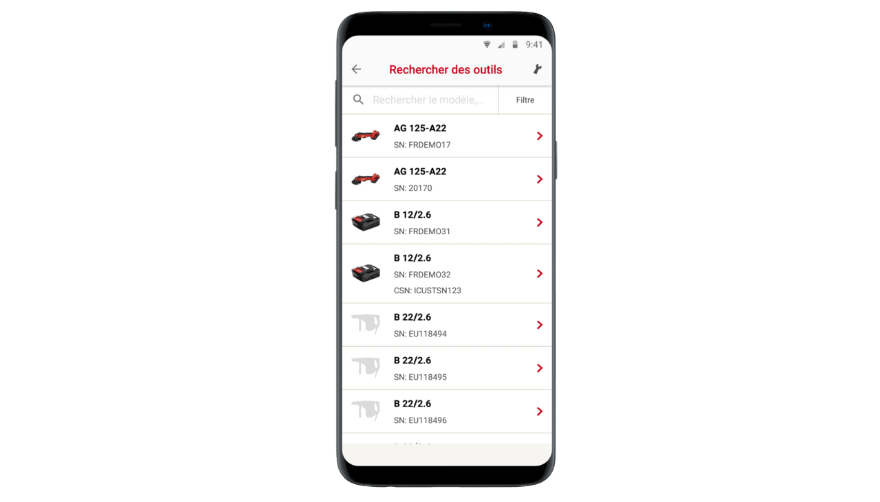 page d'accueil hilti connect