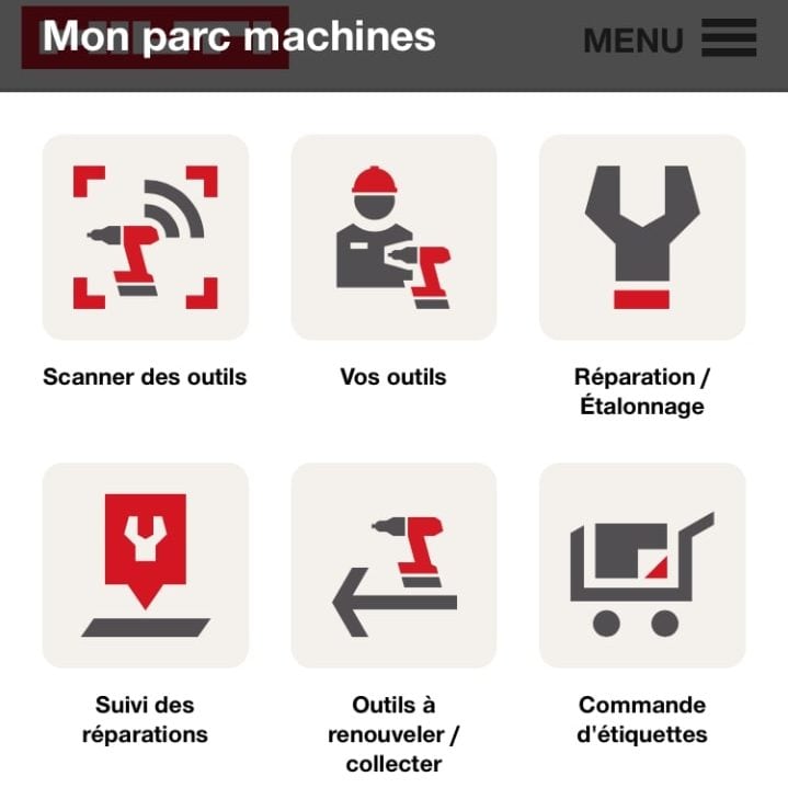 parc machine outillage professionnel