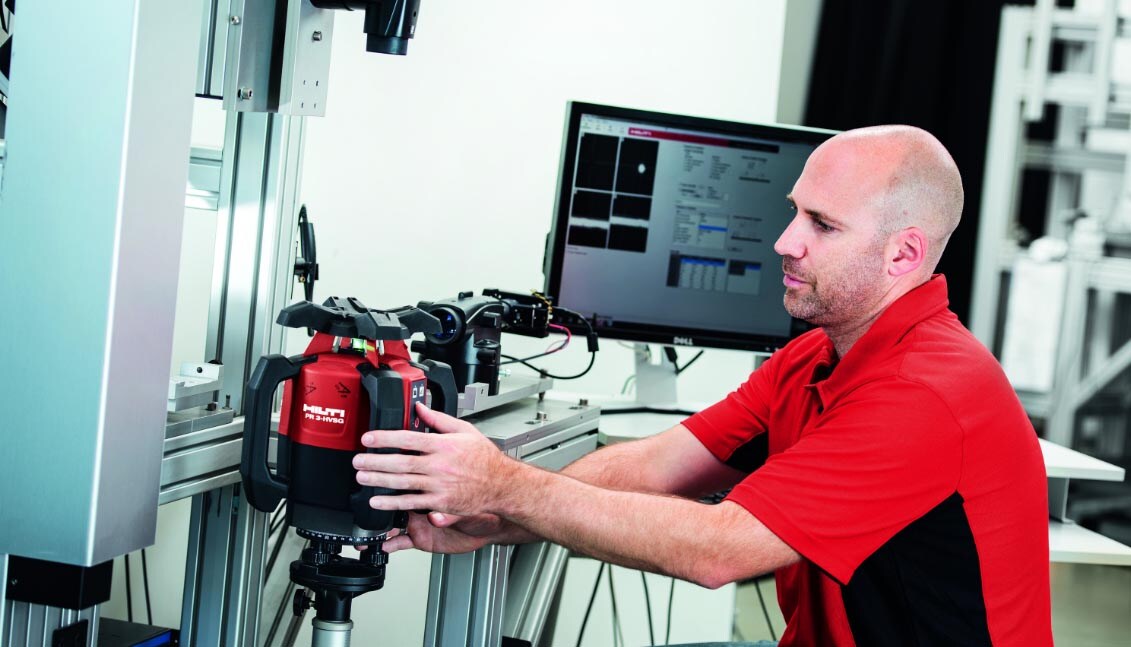 vérification laser rotatif