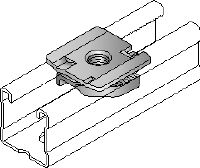Selle pour collier de serrage MQA-S Plaquette à rails galvanisée pour raccorder les composants filetés aux rails MQ/HS