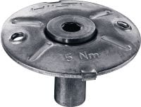 Coupelle de fixation pour caillebotis étroits X-FCM-R NG (acier inoxydable) Coupelle de fixation en acier inoxydable pour fixer les caillebotis de sol à mailles étroites dans des environnements hautement corrosifs à l'aide de goujons filetés