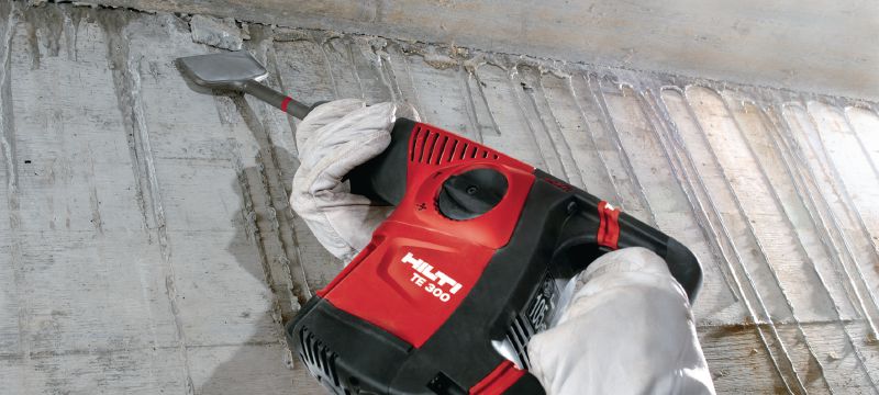 Marteau piqueur TE 300-AVR SDS-Plus Burineur SDS Plus (TE-C) très léger pour travaux de correction de surface sur le béton et la maçonnerie Applications 1