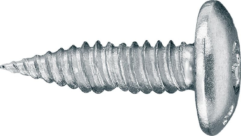 Vis autoperceuses pour tôles S-MS 01PS Vis autoperceuse (acier inoxydable A2) sans rondelle pour la fixation sans copeaux de bacs acier minces (jusqu'à 2 x 1,0 mm)