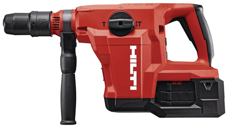 Perforateur sans fil TE 60-22 Puissant perforateur sans fil SDS Max (TE-Y) avec un rapport poids-puissance élevé pour le forage et le burinage intensifs dans le béton et la maçonnerie (batterie Nuron)