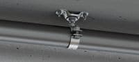 Point fixe compact MFP-CSL-I pour charges légères (isolation acoustique) Point fixe compact, galvanisé avec isolation acoustique pour charges très légères jusqu'à 2 kN Applications 1