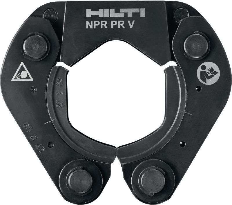 Collier de sertissage NPR PR V Colliers de sertissage pour raccords à empreinte V jusqu'à 108 mm. Compatible avec tous les outils de sertissage de tubes NPR 32-A.