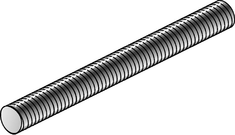 Tige filetée AM - Classe d'acier 4.8 Tige filetée galvanisée, classe d'acier 4.8