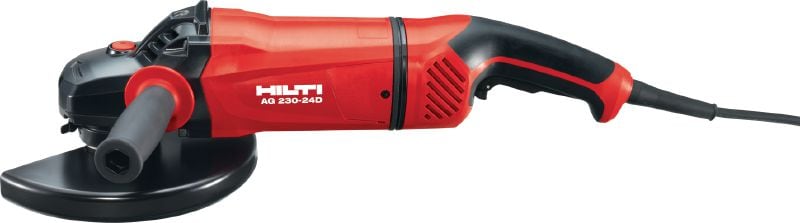 Meuleuse d'angle AG 230-24D Meuleuse d'angle 2 400 W avec interrupteur de type homme-mort, poignée rotative et charbons longue durée. Convient pour les disques jusqu'à 230 mm de diamètre
