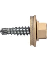 Vis autoperceuses peintes S-MD 51 Z Vis autoperceuse teintée (acier au carbone zingué) avec rondelle de 16 mm pour fixations de métal sur métal d’épaisseur faible (jusqu'à 2,75 mm)