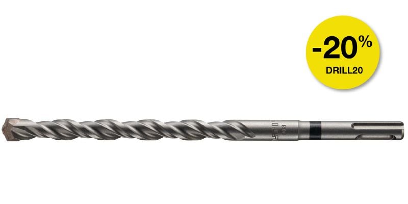Mèche de forage TE-C (SDS Plus) métrique Mèche de forage SDS Plus (TE-C) premium avec hélice à 2 gorges pour le forage de trous de cheville dans le béton