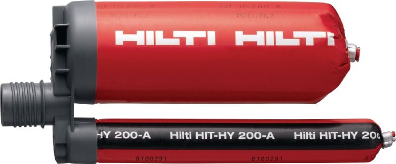 Cheville chimique HIT-HY 200-A Résine hybride à injection très haute performance disposant des homologations pour la liaison des fers d'armature et pour l'ancrage de charges lourdes