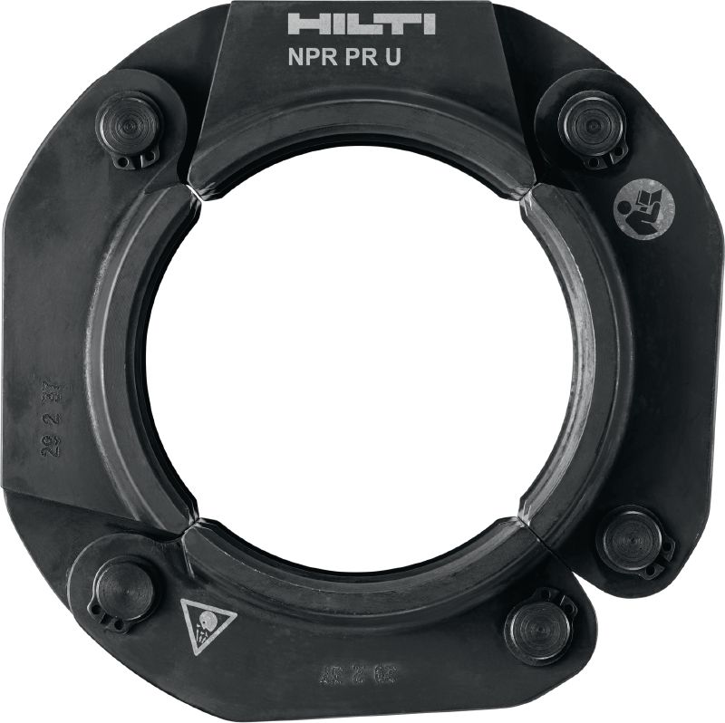 Collier de sertissage NPR PR U Colliers de sertissage pour raccords à empreinte en U jusqu'à 110 mm. Compatible avec tous les outils de sertissage de tubes NPR 32-A.