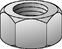 Écrou hexagonal de classe 8 GAC DIN 934 Écrou hexagonal de classe 8 galvanisé à chaud (GAC) conforme à DIN 934