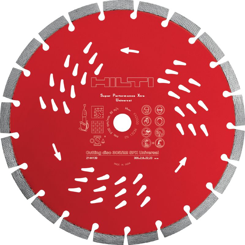 Disque diamant universel SPX Disque diamant Ultimate à technologie Equidist pour une découpe de qualité supérieure dans différents matériaux support