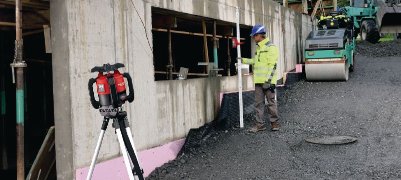 Niveau laser rotatif extérieur PR 2-HS A12 Laser rotatif pour les applications de nivellement horizontal du béton, de transfert/vérification des hauteurs et d'excavation Applications 1