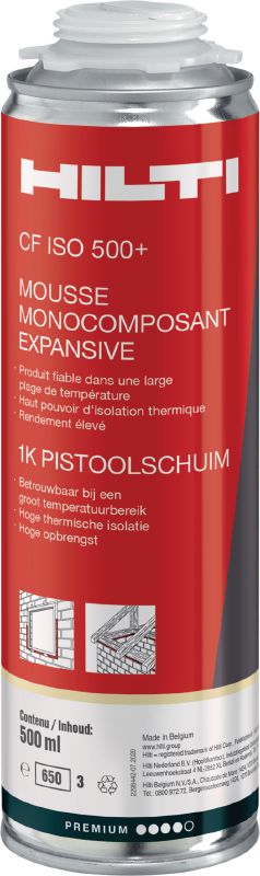 Mousse isolante à haut rendement CF ISO 500+ Mousse isolante à haut rendement multi-usages pour augmenter le rendement dans une vaste gamme de températures