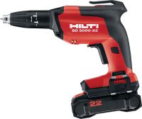 Visseuse plaquiste sans fil SD 5000-22 Visseuse plaquiste sans fil avec batterie Nuron puissante pour plus de couple et de vis par charge lors de la fixation de cloisons sèches, de planches en bois et de revêtements extérieurs