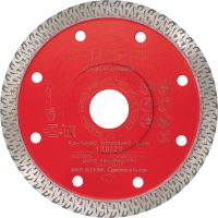 Disque diamant pour carrelage dur SPX Disque diamant Ultimate pour des performances de découpe supérieures dans les carrelages durs, tels que le grès et le granit