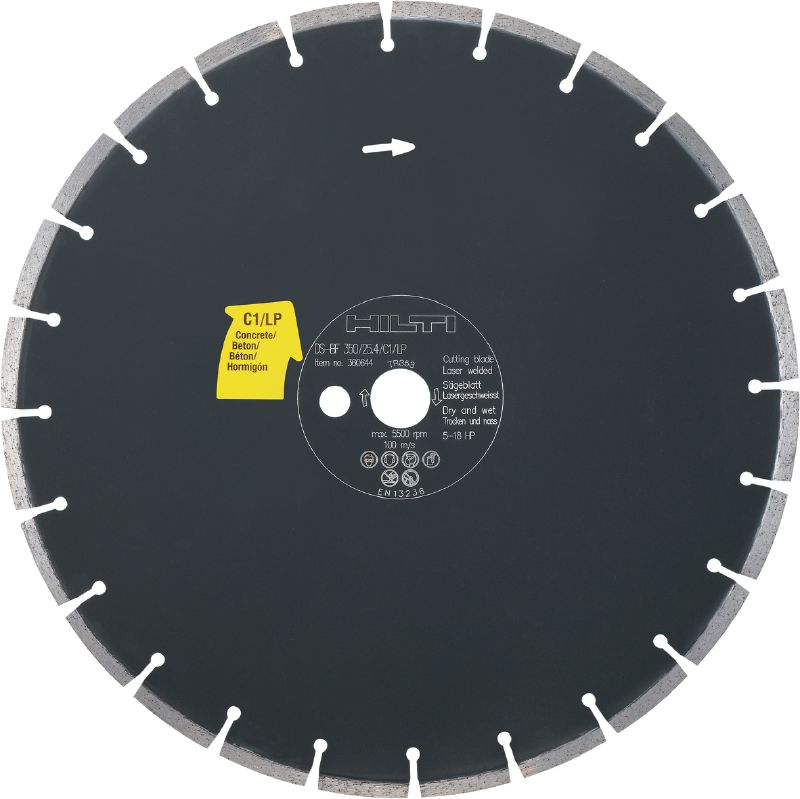 Lame pour scie à sol C1/LP (béton) Lame pour scie à sol Premium (5-18 HP) - conçue pour la coupe du béton
