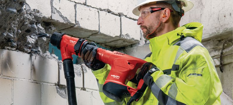 Marteau piqueur TE 500 SDS-Max Burineur SDS Max (TE-Y) robuste pour burinage léger dans le béton et la maçonnerie Applications 1