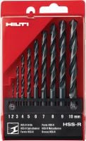 Kit de mèches HSS-R Kit de mèches HSS laminées standard pour le forage de petits trous dans l'acier ≤ 400 N/mm², équivalente à DIN 338 / 340