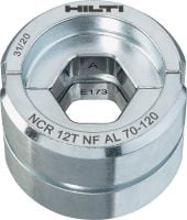 Matrices NF 12 tonnes pour l’aluminium Matrices NF 12 tonnes pour cosses en aluminium et connecteurs jusqu’à 300 mm²