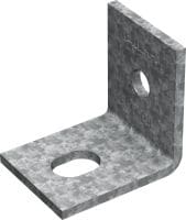 Platine pour charges légères MT-B-L OC Connecteur de base de poteau pour l'ancrage de structures de rails de supportage pour charges légères dans le béton ou l'acier et pour l'utilisation en milieu extérieur avec faible pollution