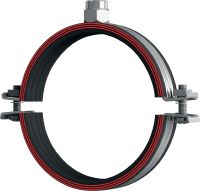 Collier de serrage MP-MI pour charges lourdes (isolation acoustique) Collier galvanisé de qualité supérieure avec insert d'insonorisation destiné aux applications de tuyauterie pour charges lourdes (métrique)