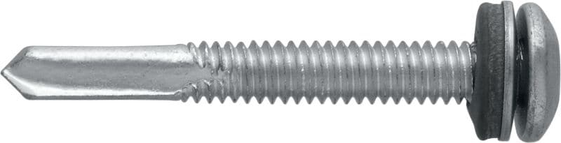 Vis métalliques autoperceuses S-MD 35 PS Vis autoperceuse à tête cylindrique (acier inoxydable A2) avec rondelle de 12 mm pour les fixations de métal sur métal d'épaisseur élevée (jusqu'à 12 mm)