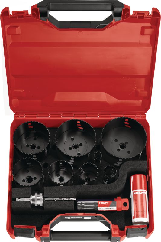 Kit de scies cloches HS-MU Jeu de scies cloches bimétalliques MultiCut pour découpe de trous dans divers matériaux