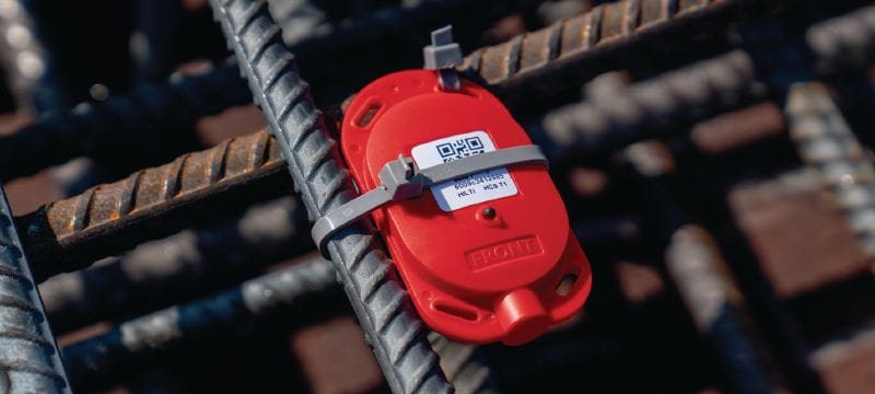 Capteurs de béton HCS T1 (Bluetooth®) Capteurs de maturité du béton pour surveiller sa température et sa résistance à l'aide d'une collecte de données sur chantier via Bluetooth® Applications 1