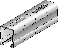 Rail MQ-52-R Rail entretoise MQ en acier inoxydable (A4) d'une hauteur de 52 mm destiné aux applications pour charges moyennes/lourdes