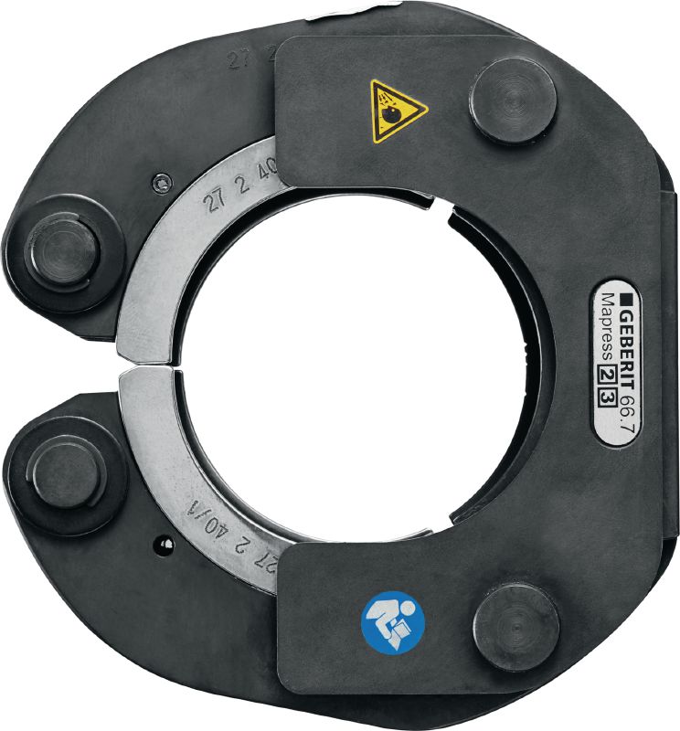 Collier de sertissage NPR PR M Colliers de sertissage pour raccords à empreinte M jusqu'à 108 mm. Compatible avec tous les outils de sertissage de tubes NPR 32-A.
