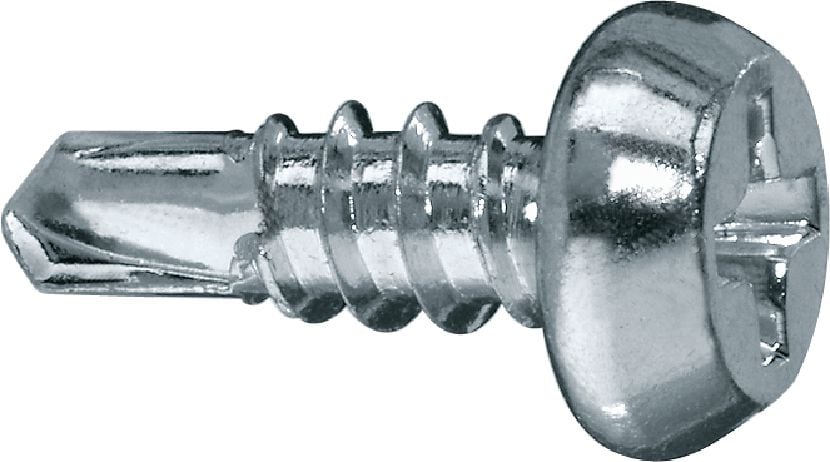 S-DD 02 Z 02 Vis pour ossature métallique intérieure, à tête cylindrique (zinguée) pour la fixation de poteaux sur rails
