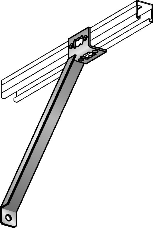 Équerre d'angle MQK-SK Jambe de force galvanisée pour consoles