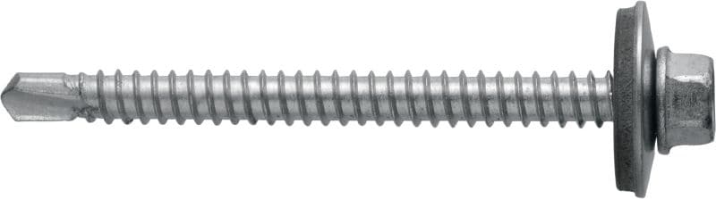Vis métalliques autoperceuses S-MD 63 S Vis autoperceuse (acier inoxydable A2) avec rondelle de 19 mm pour les fixations de métal sur métal d'épaisseur moyenne à élevée (jusqu'à 6 mm)