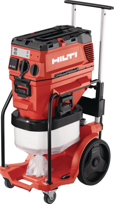 Aspirateur de poussière VC 40HX-CB de classe H avec sac en continu Extracteur de poussière puissant pour le raccordement avec des outils électriques et des nettoyages de chantier (à eau et à sec), système de sac en continu