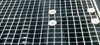 Coupelle de fixation pour caillebotis X-FCM-R (acier inoxydable) Coupelle de fixation en acier inoxydable pour fixer les caillebotis de sol dans des environnements hautement corrosifs à l'aide de goujons filetés Applications 1