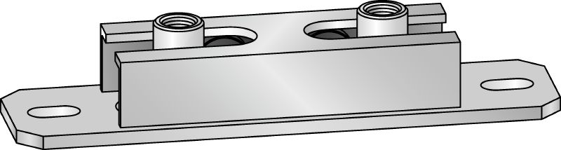 Curseur transversal à rouleaux MRG-UK D6 (double) Double curseur à rouleaux en croix galvanisé de qualité supérieure destiné aux applications de chauffage et de réfrigération pour charges lourdes