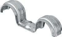 Attache double X-DFB-E MX Clip double en métal pour câble/tube à utiliser avec des clous en bande